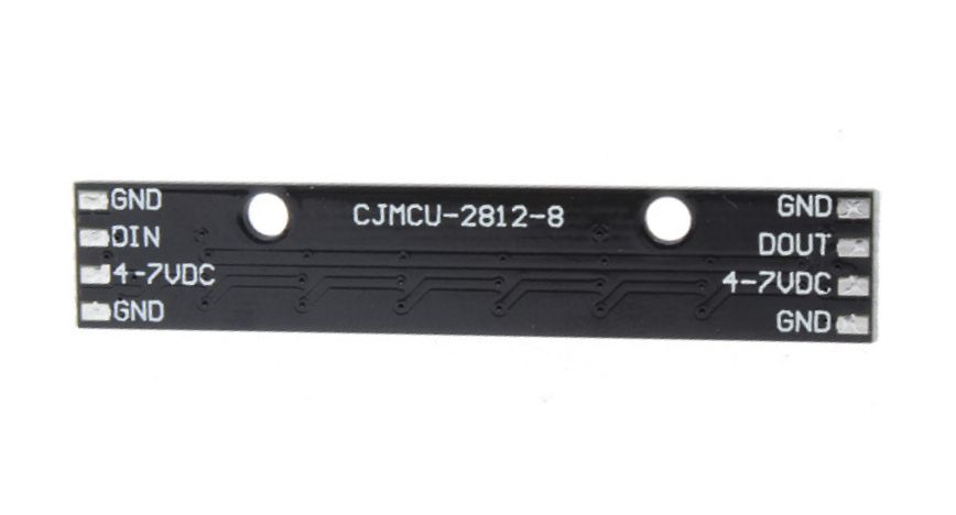 RGB LED 8-bit NeoPixel strook (WS2812) achterkant